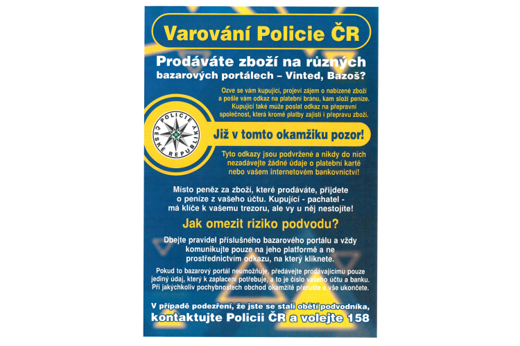 Varování Policie ČR