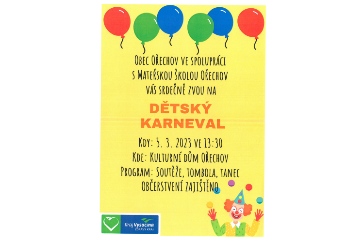 Dětský karneval - 5.3.2023