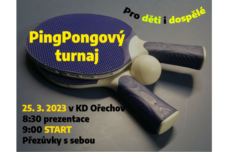 PINPONGOVÝ TURNAJ - 25.3.2023