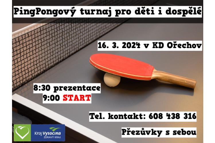 PINGPONGOVÝ TURNAJ - 16.3.2024