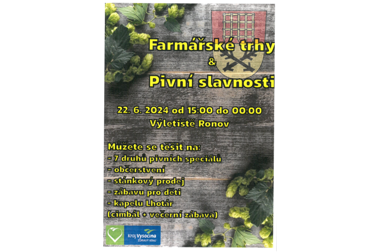 FARMÁŘSKÉ TRHY A PIVNÍ SLAVNOSTI